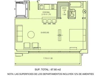 Departamento en Palermo Soho