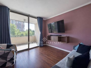 Arriendo departamento pasos del metro y con balcón, Ñuñoa