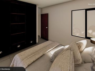 Venta de Departamento de 2 Dorm. en planta baja, con cochera y patio