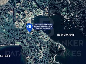 Venta Hostería 1100m2, lote de 5.000m2 en Bº Puerto Manzano Villa La Angostura