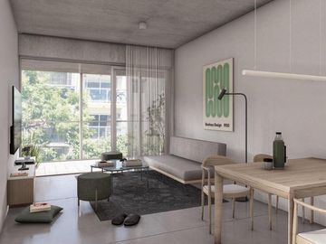 Monoambiente al frente. Diseño y Funcionalidad en 28m2. Amplio balcón y baño!!