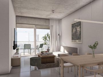 Monoambiente al frente. Diseño y Funcionalidad en 28m2. Amplio balcón y baño!!