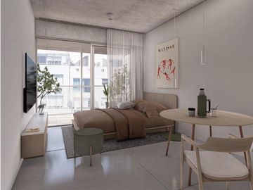 Monoambiente al frente. Diseño y Funcionalidad en 28m2. Amplio balcón y baño!!