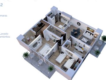 Departamento en Renta Naucalpan Altezza Central con Terraza (m2d2596)