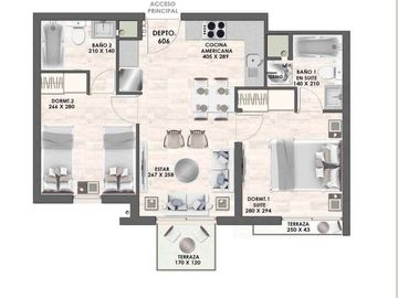 Departamento Nuevo Entrega Inmediata 2 Dorm TIPO MARIPOSA