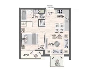 Departamento Nuevo Entrega Inmediata 1 Dorm 1 Baño Terraza