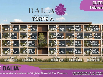 DEPARTAMENTOS EN PREVENTA UBICADOS EN TORRE DALIA A UNOS PASOS DE WALMART BOCA