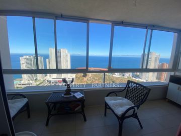 Dpto. con Vista al Mar 1D/1B ideal para Inversión o Vivienda - Las Golondrinas, Reñaca