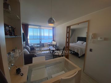 Dpto. con Vista al Mar 1D/1B ideal para Inversión o Vivienda - Las Golondrinas, Reñaca