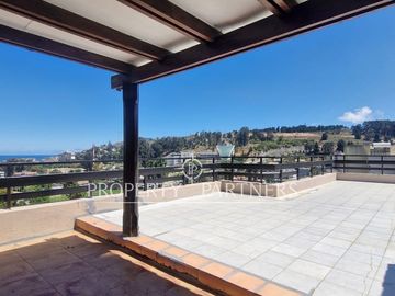 Céntrico dúplex con gran terraza y vista despejada en Reñaca