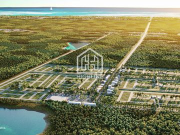 TERRENO RESIDENCIAL EN VENTA. PUERTO MORELOS. ENGANCHE A 12 MESES. FINANCIAMIENTO DIRECTO.