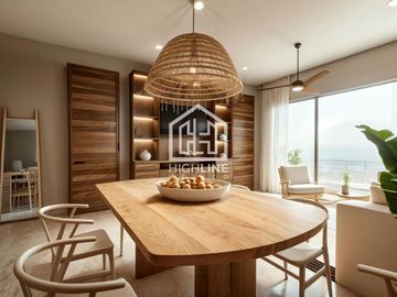 Departamento en venta, en Puerto Morelos, tipo estudio, a metros de la playa, con vista al mar
