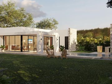 CASA EQUIPADA EN VENTA DE UNA PLANTA EN PRIVADA DZIDZIL-HA.