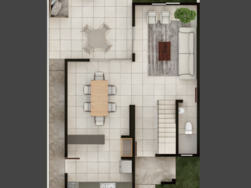 Casa en venta de dos recamaras, baño y medio en Mérida, Yucatan.
