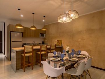 DEPARTAMENTO EN VENTA OLEA CHICXULUB, YUCATAN, AMUEBLADO, ENTREGA INMEDIATA