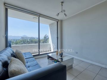 Moderno departamento de 2 dormitorios estilo mariposa en Plaza Egaña