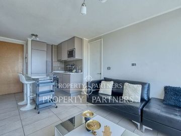 Moderno departamento de 2 dormitorios estilo mariposa en Plaza Egaña