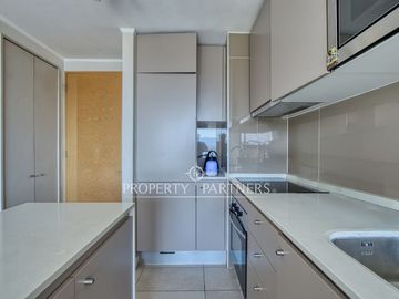 Moderno departamento de 2 dormitorios estilo mariposa en Plaza Egaña