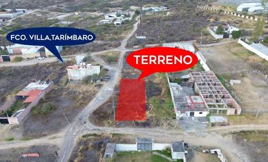TERRENO EN VENTA EN TARÍMBARO, ZONA COL. LOS ÁNGELES