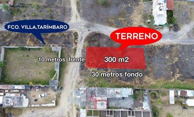 TERRENO EN VENTA EN TARÍMBARO, ZONA COL. LOS ÁNGELES