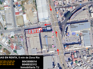 Renta de Bodegas, cerca de Aeropuerto y Garita
