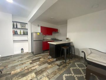 Renta departamento amueblado en Cuajimalpa con jardín común