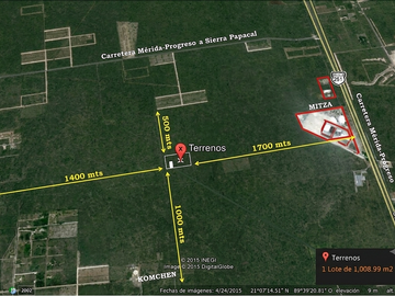 Lotes en venta en KOMCHEN cerca Carretera Progreso-Mérida