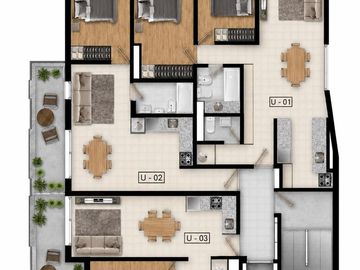 Departamento en venta en  Nuestra Señora de Lourdes, Rosario 1 dormitorio