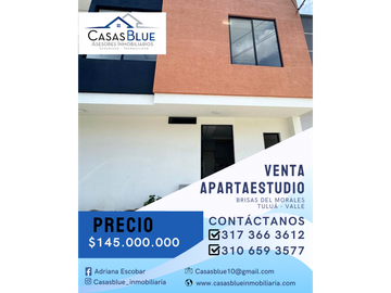 SE VENDE APARTAESTUDIO EN BRISAS DEL MORALES TULU