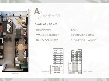 Departamentos en VENTA en TORRE ATENA. Colonia Americana.