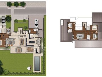Moderna casa en condominio en barrio exclusivo