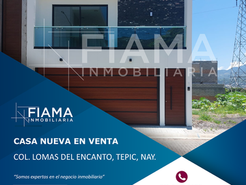 CASA NUEVA EN VENTA COL. LOMAS DEL ENCANTO, TEPIC, NAYARIT. (F)