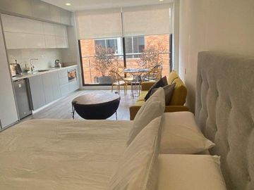 Apartaestudio en venta de 37m² con balcón en Bogotá, Santa Bárbara.