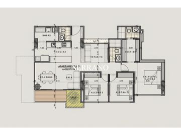APARTAMENTO EN VENTA EN BOSCO VERTICAL MEJORAS PUBLICAS ORIENTAL