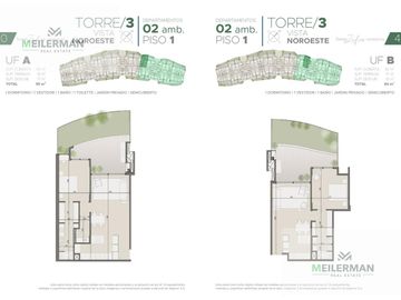 Torres Zafiro Nordelta: Departamento 2 ambientes