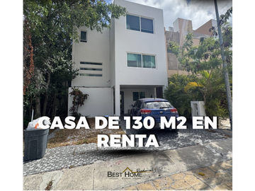 Casa en renta de 3 niveles en Residencial Arbolada - Cancún