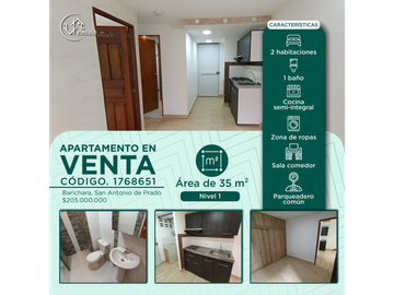 APARTAMENTO EN VENTA EN SAN ANTONIO DE PRADO, SECTOR BARICHARA