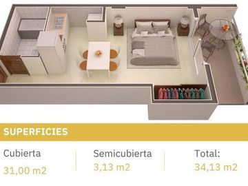 Venta monoambiente a estrenar Maipú al 1000 Salta (No apto Crédito - sin cochera)