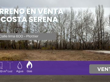 VENTA TERRENO B° CERRADO COSTA SERENA PLOTTIER
