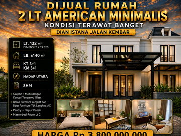 JUAL CEPAT RUMAH AMERICAN DIAN ISTANA DKT GRAHA PAKUWON