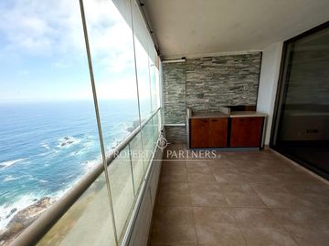 Linda vista al Mar y a Valparaíso en Reñaca Norte
