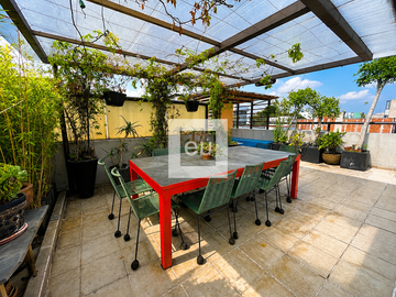 Departamento con roof garden privado en renta en Roma Norte