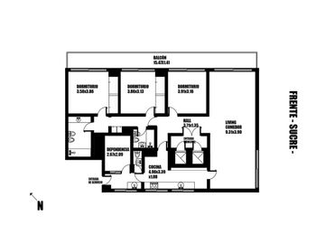 VENTA PISO 4 AMB CON BALCON COCHERA EN BELGRANO