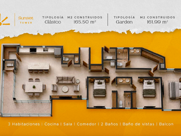 Departamento(Sunset Tower) en Venta en Kinaru Beach Front, Sisal, Yucatán