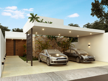 En venta casa de 3 habitaciones en una planta en Viladiu, Cholul. Mérida