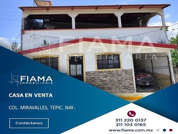 CASA EN VENTA EN COL. MIRAVALLES, TEPIC, NAYARIT. (EN)