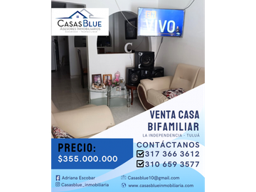 SE VENDE CASA DE 3 PISOS BIFAMILIAR EN EL BARRIO LA INDEPENDENCIA