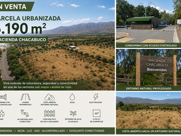 PARCELA EXCLUSIVA EN HACIENDA CHACABUCO - URBANIZADA
