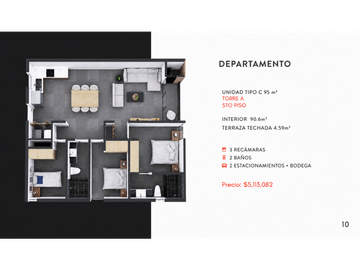 Departamento en Venta en Cumbres 4to Sector, al Poniente de Monterrey