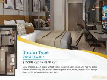 Studio Condo for sale at SYNC Residences